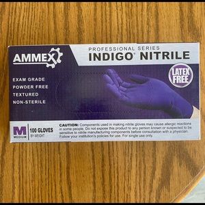 5 BOXES, Ammex Nitrile Gloves, Medium